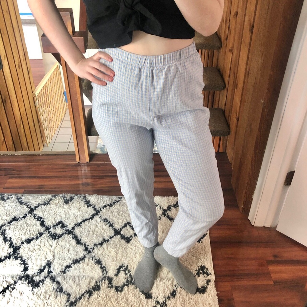 Check-Patterned Pants